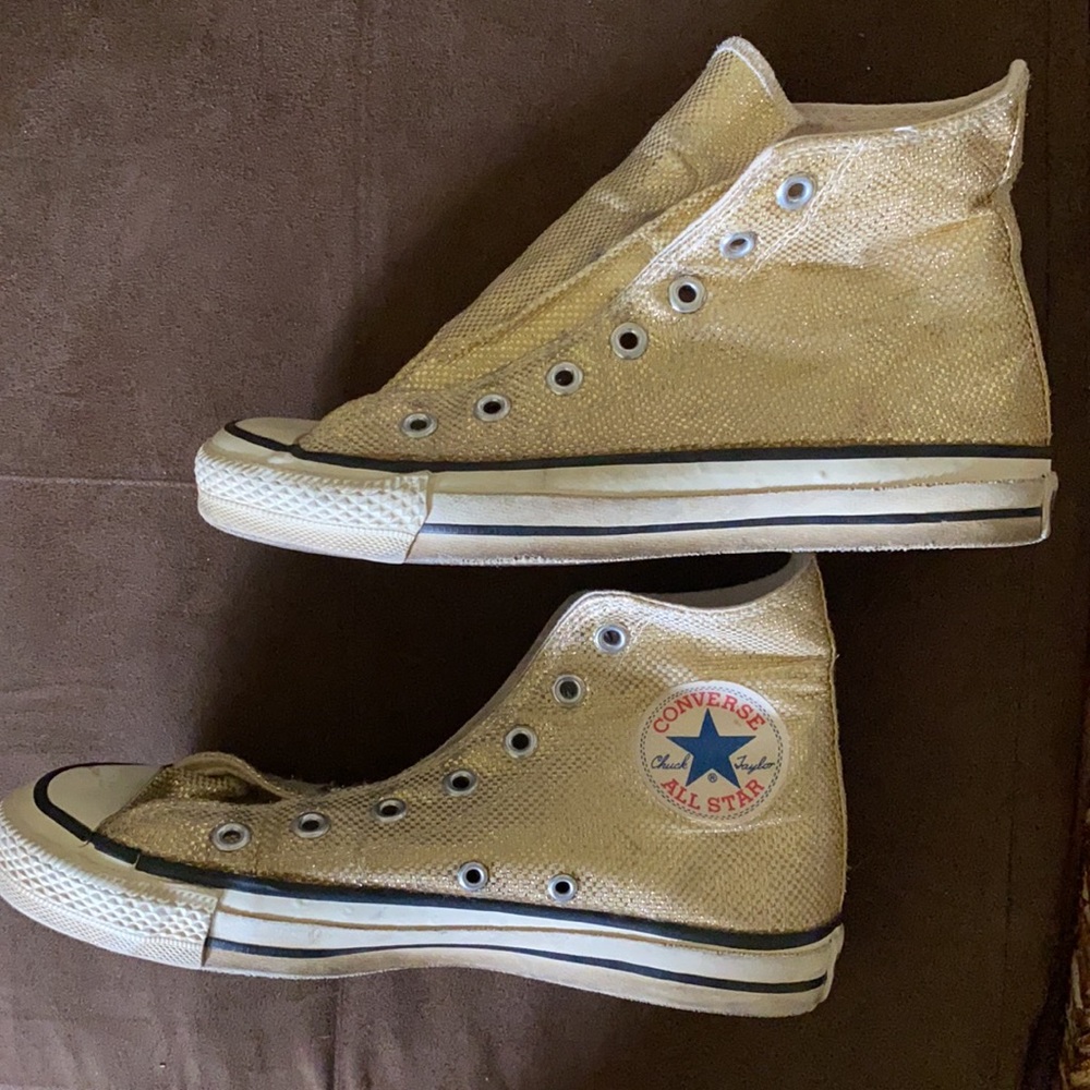 Converse  All Star vintage gold women’s sneakers